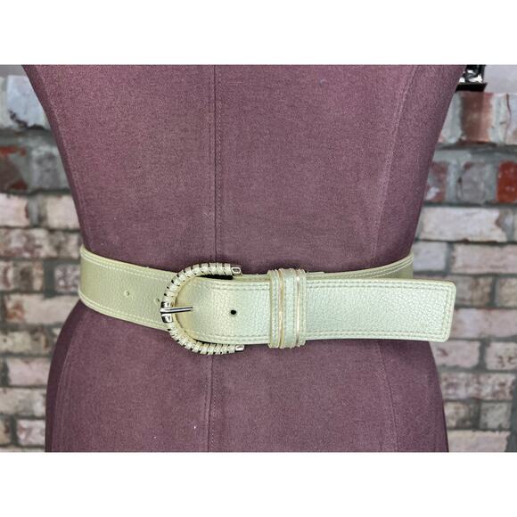 Nine west belt Genuine leather gold y2k small - Picture 1 of 10